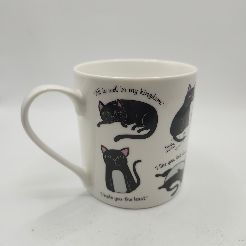 Ginger Fox Cattitude Black Cat Coffee Mug Funny Sassy Quotes Ceramic Humor Gift